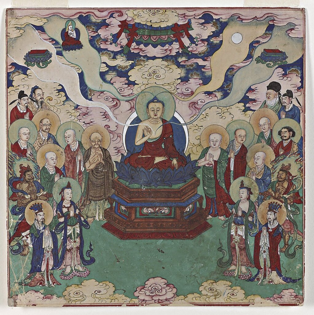18〜19世紀〈普明大日如來觀修導引圖冊〉，第37開，比利時安特衛普水上博物館藏。