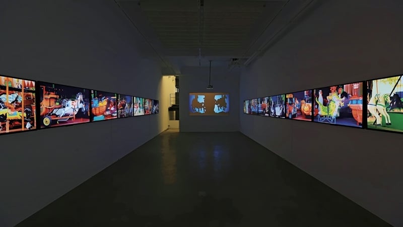 「卡羅索爾華爾滋」系列展場一隅。