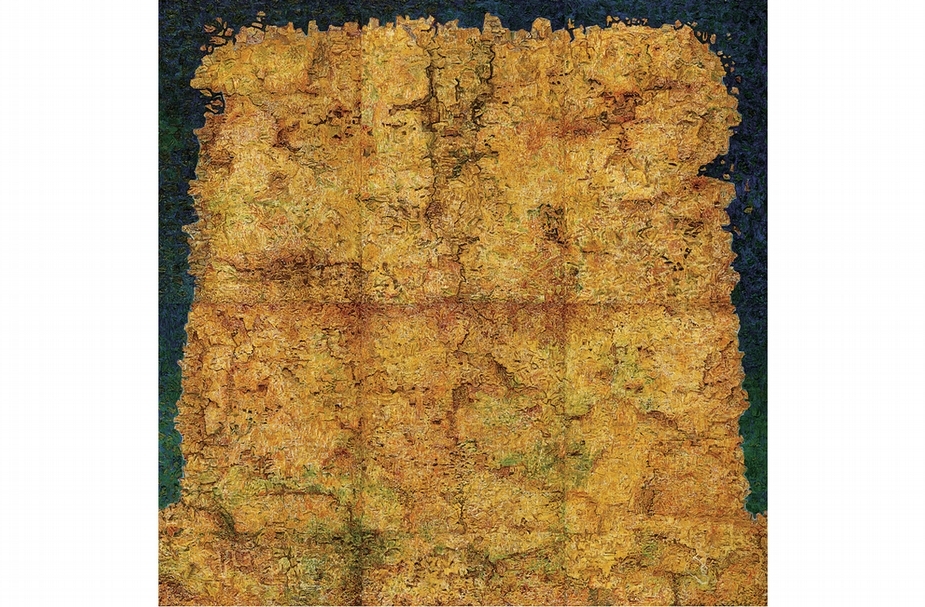 盧怡仲│古跡 油彩、增厚劑、畫布 388x390cm 2007 台北市立美術館提供