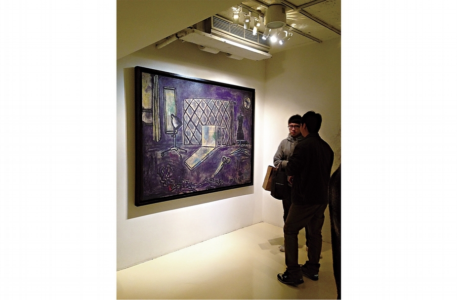 台北索卡藝術中心展出毛旭輝2014年新作「紫色莊嚴 毛旭輝個展」。