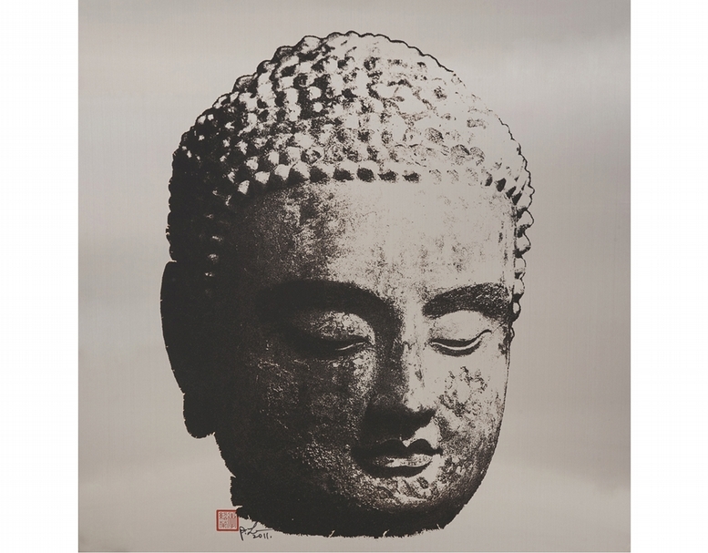 李紹榮Patrick Lee｜Buddha不鏽鋼 100x100cm