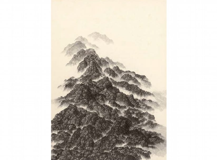夏一夫│山水 水墨紙本 102x80cm 2013 赤粒藝術提供