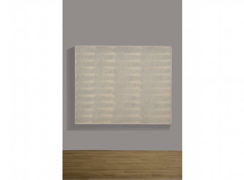 朴栖甫《描法9號 －75》．油畫、鉛筆、畫布．130.3×161 cm．1975。（蘇富比提供）