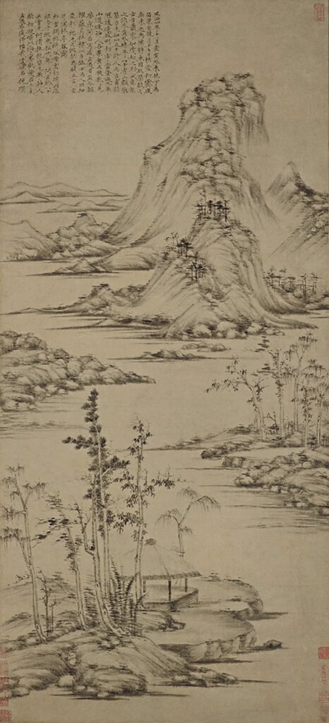 晚明〈林亭春靄圖〉,美國佛利爾美術館藏。