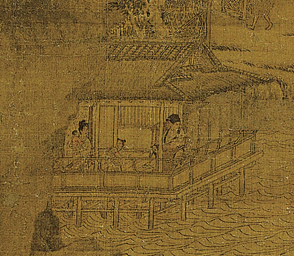 〈溪岸圖〉局部之一。