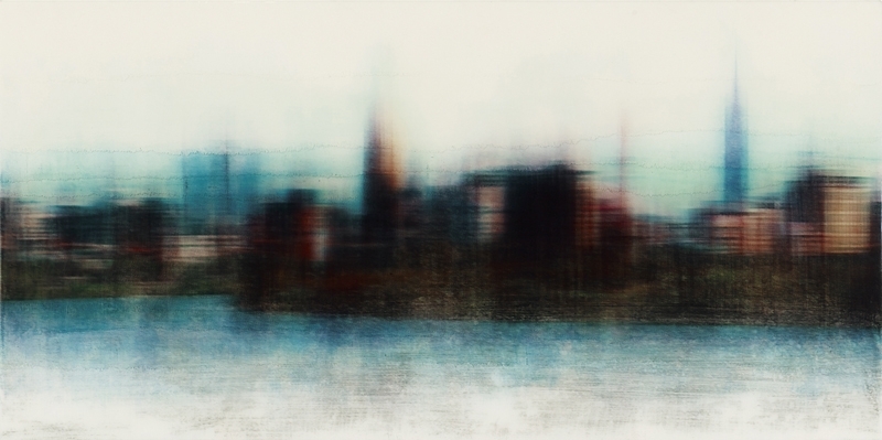 蕭北辰｜景2015-1 環氧樹脂、複合媒材 60x120cm 2014 土思藝術提供