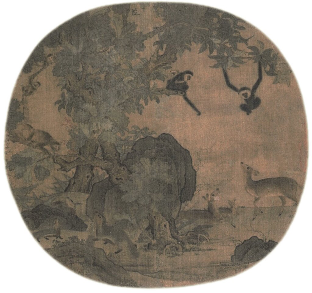 南宋馬遠〈憑欄啜茗圖〉。