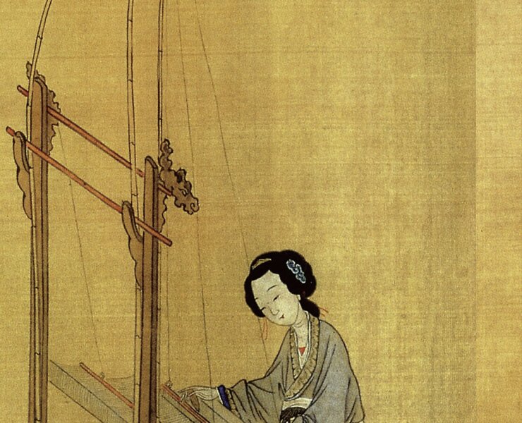 明佚名〈千秋絕豔圖〉卷：蘇若蘭段局部，絹本設色，原圖29.5×667.5公分，中國國家博物館藏。