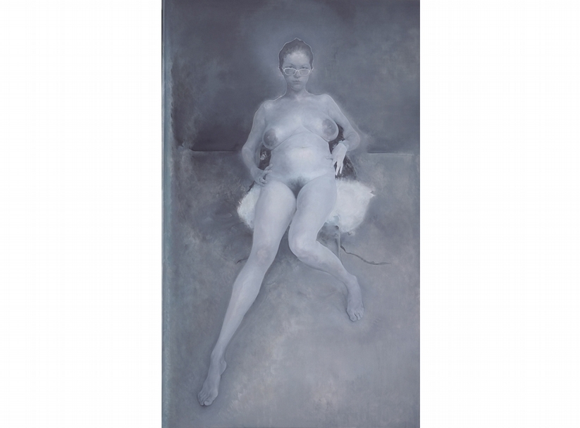 毛焰《Leah》．布面油畫．330×200 cm．2014。