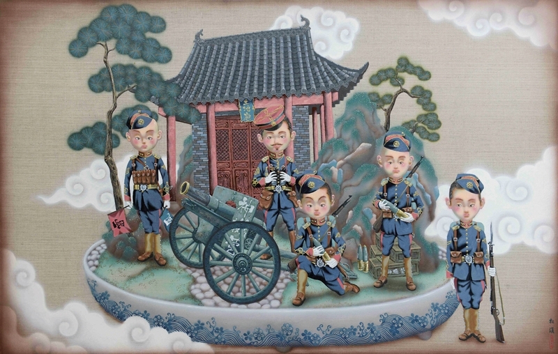 杜溪｜佈署 油彩、畫布 130x80cm 2015 威廉藝術沙龍提供