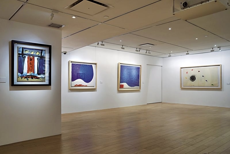 展場一隅，蕭勤的藝術歷程可於本檔展覽盡收眼底。