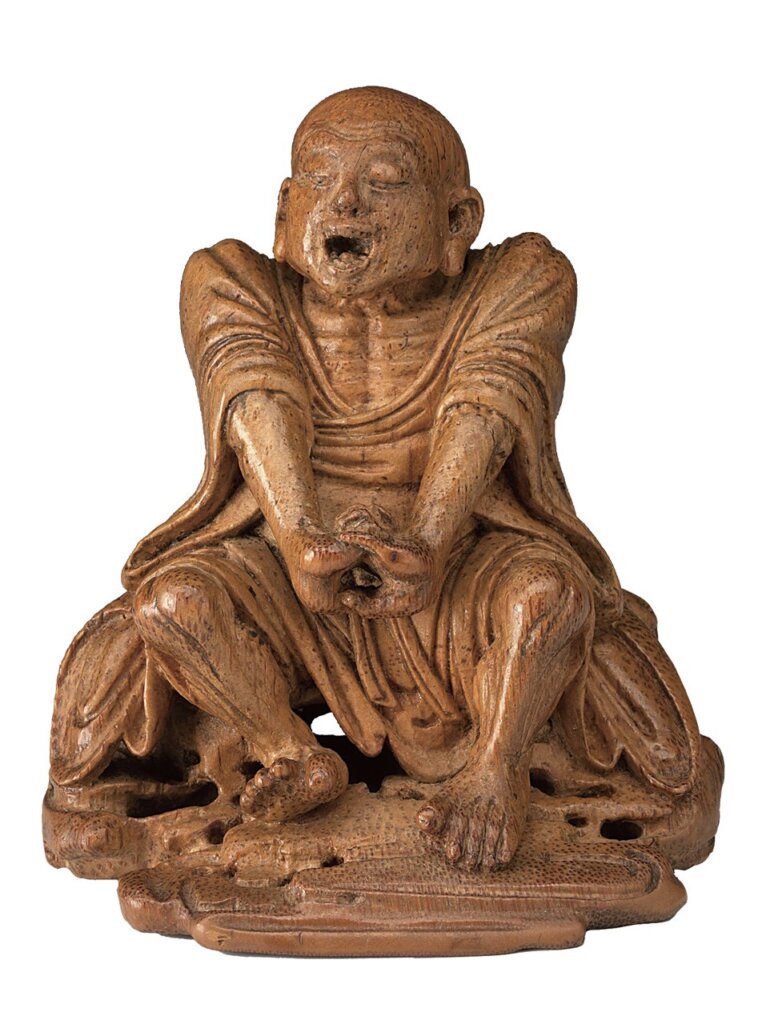 清康熙（1662～1722）〈圓雕羅漢〉，葉義醫生捐贈香港藝術館。館藏編號C1985.0137。