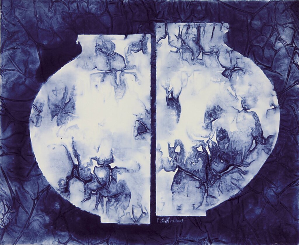 Fitzgerald Fine Arts:干道甫2013年作〈連結〉青花彩繪瓷盤。