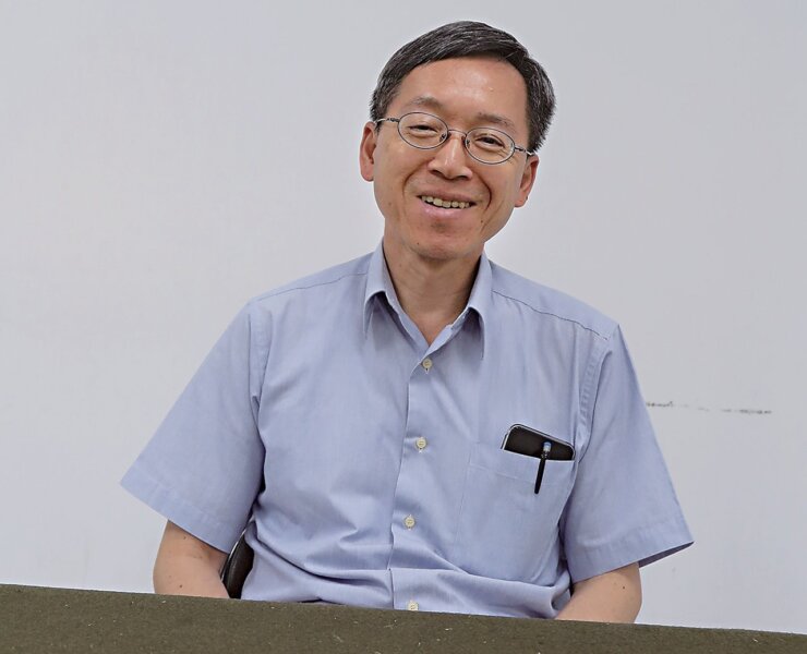 堅持守護台灣書法環境的洪能仕。攝影／鄭又嘉。