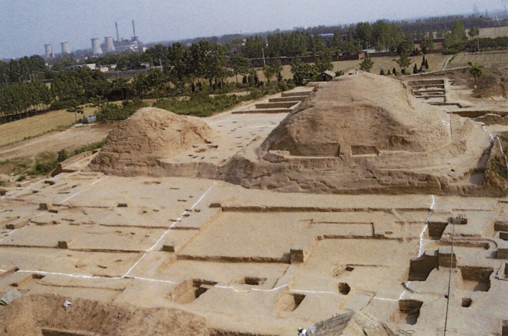 城西胡莊墓地空拍圖。