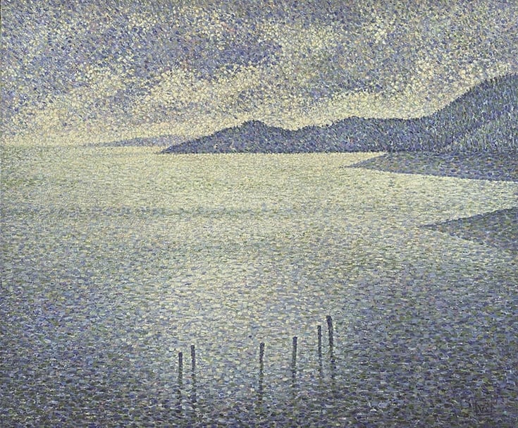 Théo van Rysselberghe《海景》（Coastal Scene）．約1892。©The National Gallery, London
