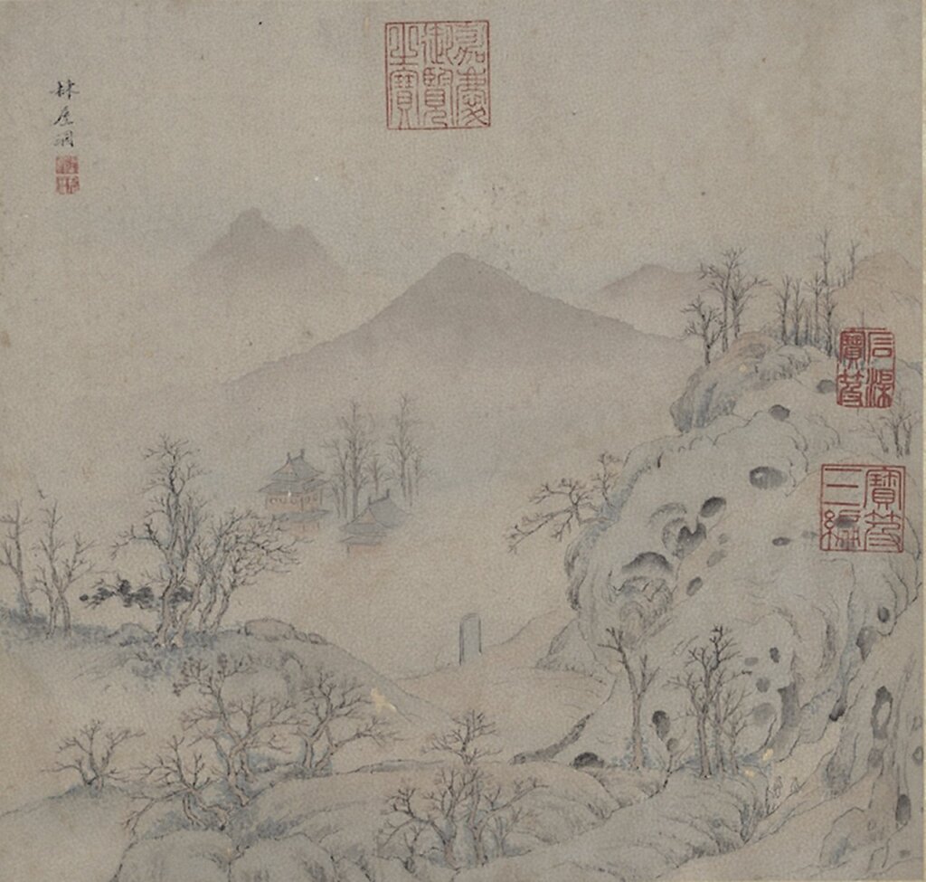 明張宏〈包山十景〉之〈林屋洞〉，國立故宮博物院藏。