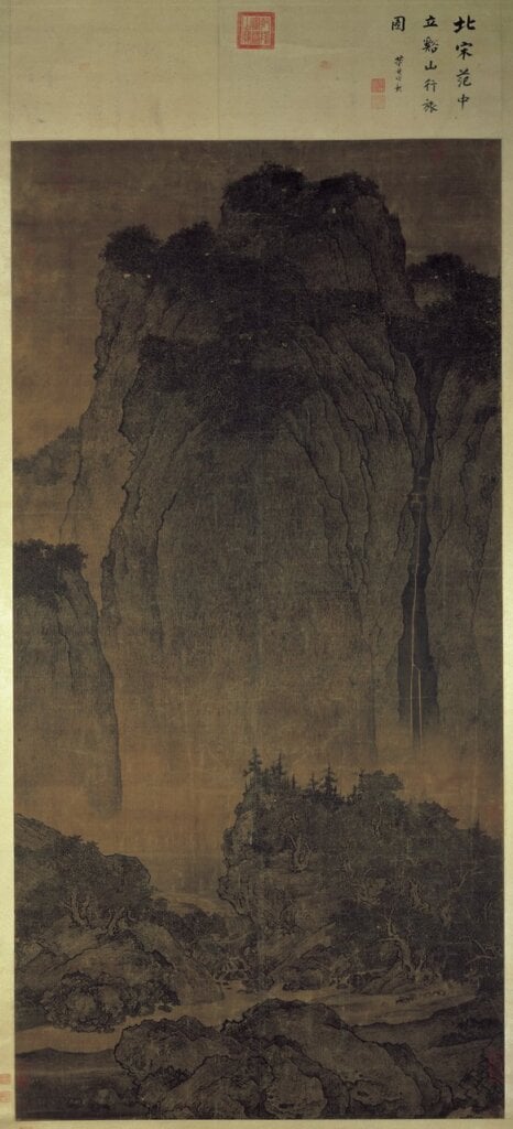 宋范寬〈谿山行旅圖〉，國立故宮博物院藏。
