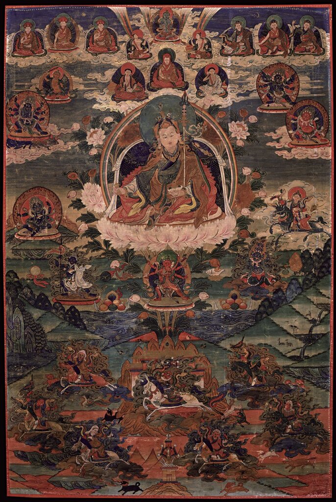 19世紀〈蓮華生大士〉，美國紐約魯賓美術館藏。