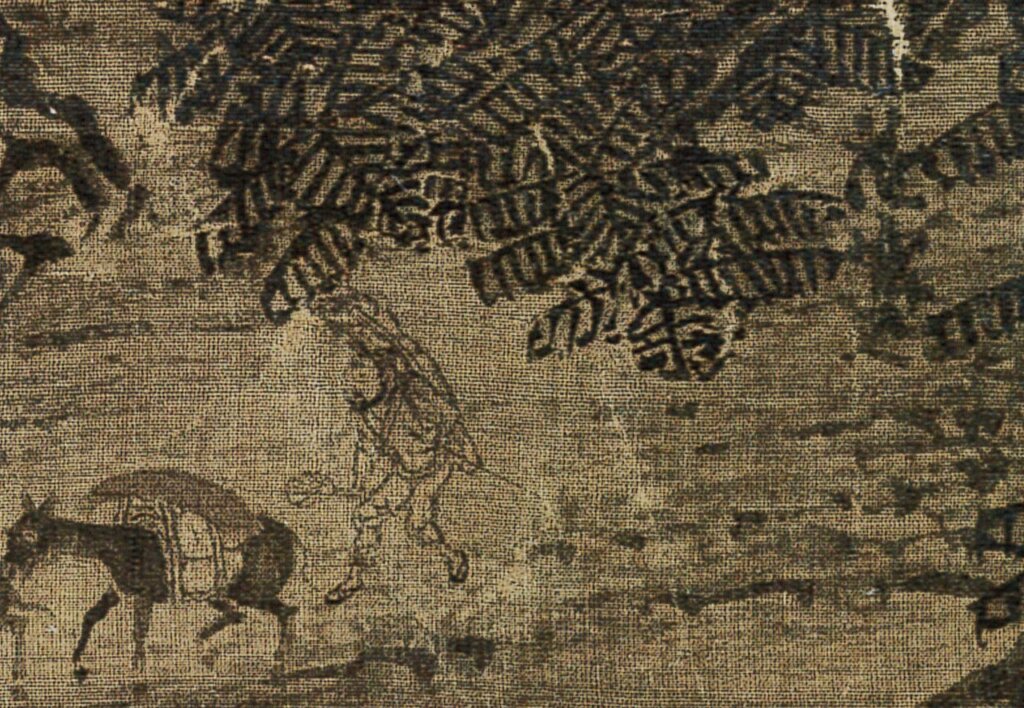 畫成千年後，方在1958年由故宮前副院長李霖燦發現隱藏於畫作左下方的「范寬」簽名。