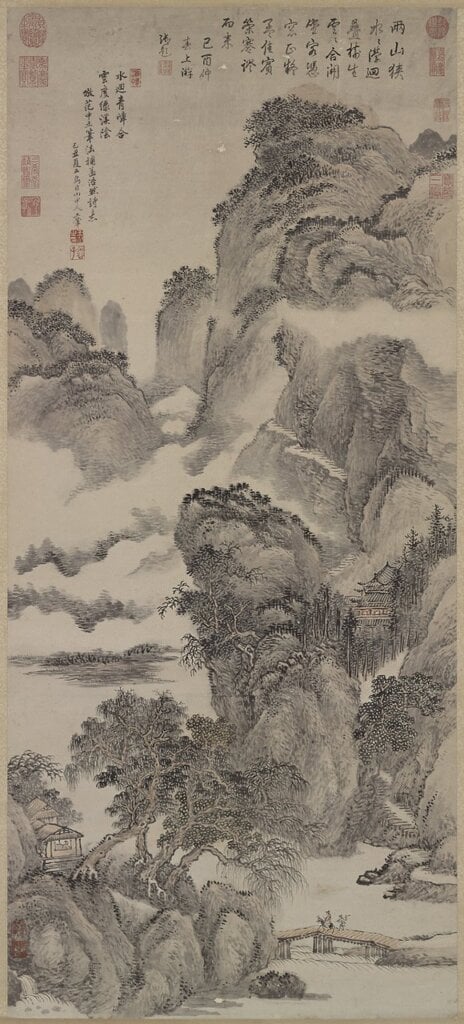 清王翬〈畫孟浩然詩意〉，國立故宮博物院藏。