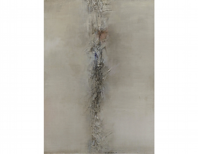 趙無極《27.05.61》．油彩畫布．100×73 cm．1961。估價500萬至700萬港元。圖｜香港蘇富比