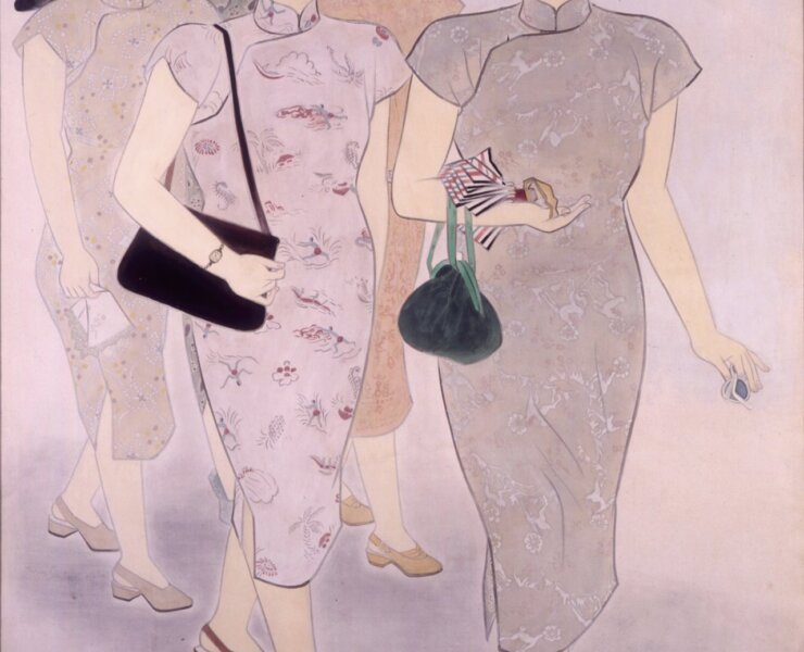 陳進1945年作〈婦女圖〉，膠彩絹本，117×88公分。