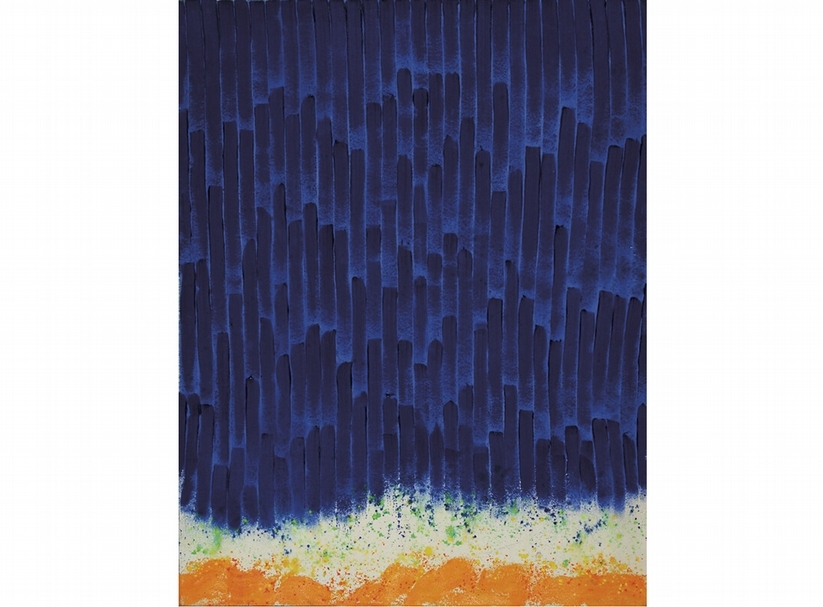 蕭勤，莎芒妲之昇華-4，布上壓克力，140x100cm，1991。