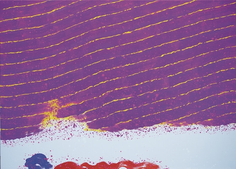 蕭勤，超越大限外66，布上壓克力，100x140cm，1995。