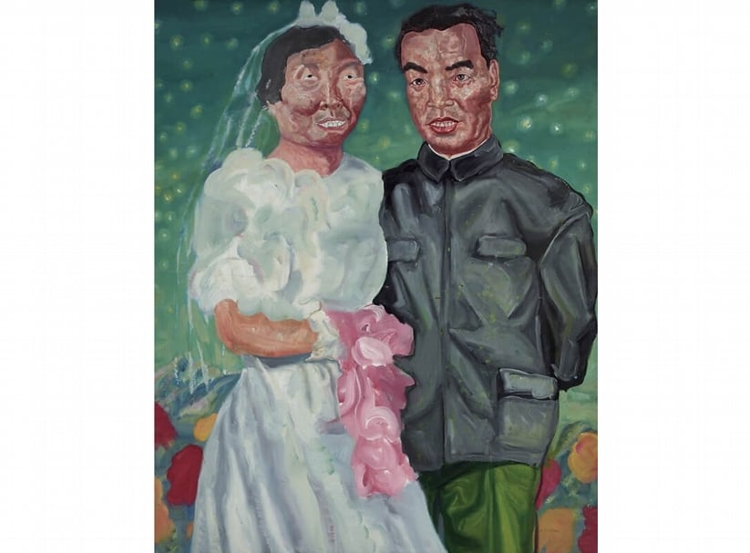 劉煒《我的父親母親》.布面油畫.104×84 cm.1993。圖/中國嘉德