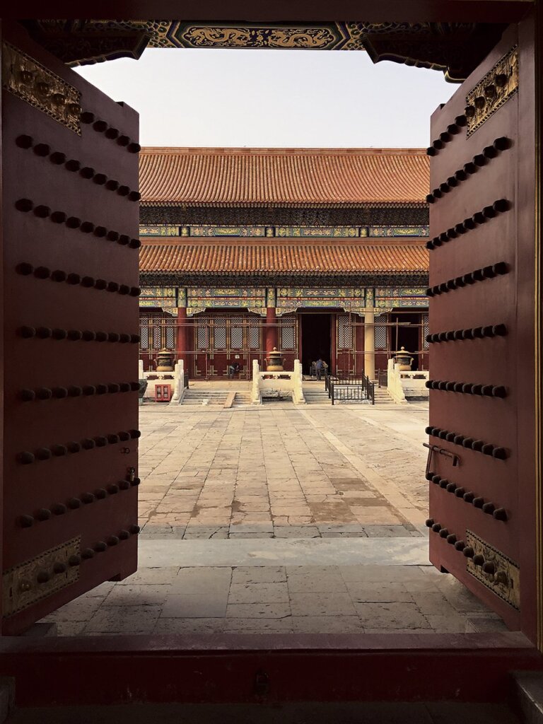 正改造成雕塑館的慈寧宮外景。