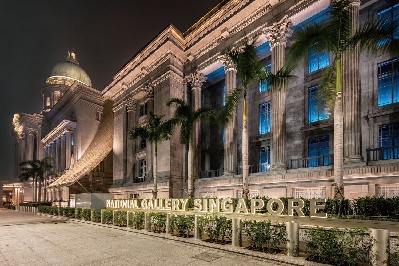 新加坡國家美術館,座落於新加坡市中心最精華的地段,代表國家對藝術文化的重視。(新加坡國家美術館提供)