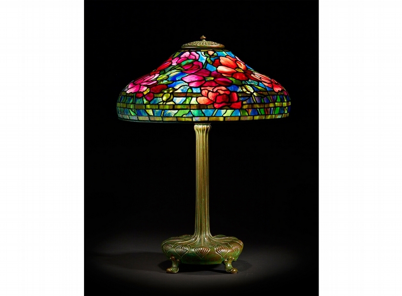 Peony Table Lamp, circa 1910