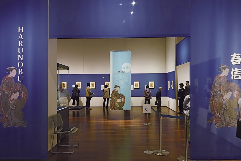 日本Abeno Harukas美術館「費城美術館藏浮世繪名品展」展覽現場。攝影╱朱龍興。