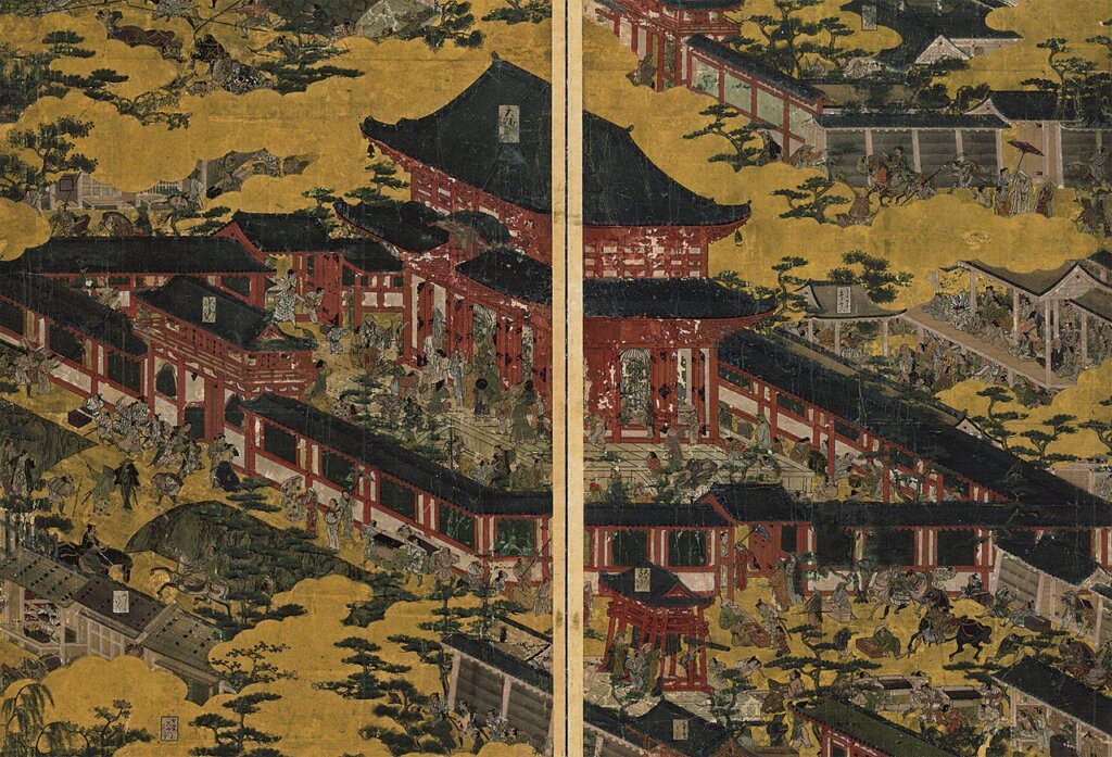 方廣寺大佛殿，〈洛中洛外圖〉（舟木本）局部，東京國立博物館藏。引自《都の形象 洛中．洛外の世界》頁62。