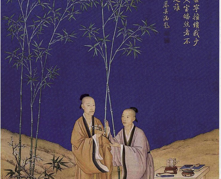 郎世寧〈平安春信〉，北京故宮藏。