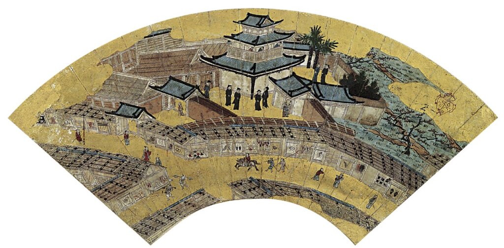 狩野宗秀〈京都南蠻寺〉，神戶市立博物館藏。
