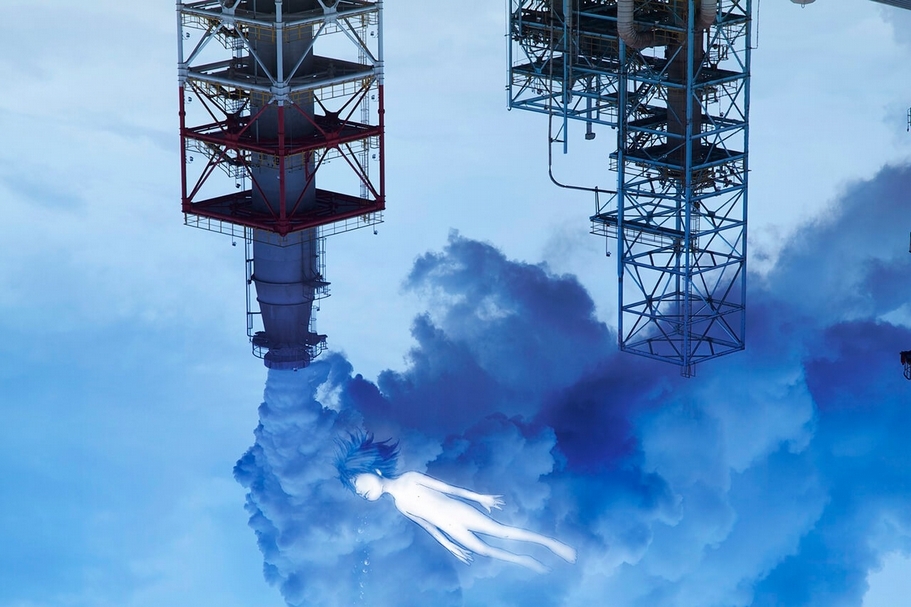 林泰州，我身體就是空氣監測站-7，平面數位影像輸出，60 x 60 cm，2015。