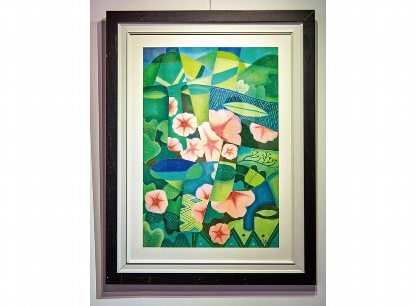 作品「路邊的牽牛花」。