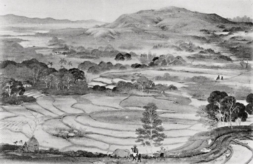 林玉山1933年作〈夕照〉，第七屆台展特選、台展賞。