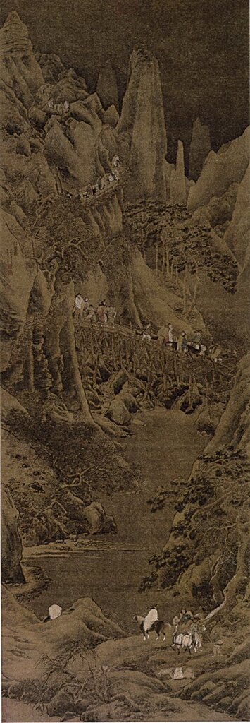 仇英〈劍閣圖〉,上海博物館藏。