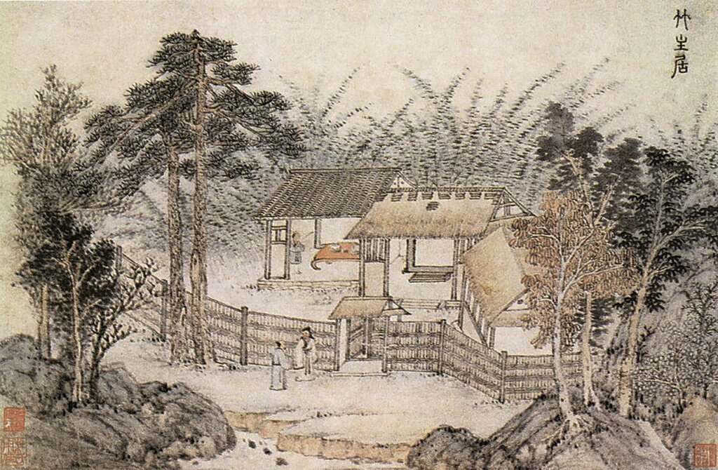 杜瓊〈南村別墅圖〉，上海博物館藏，圖為其中一開局部。圖╱本刊資料室。
