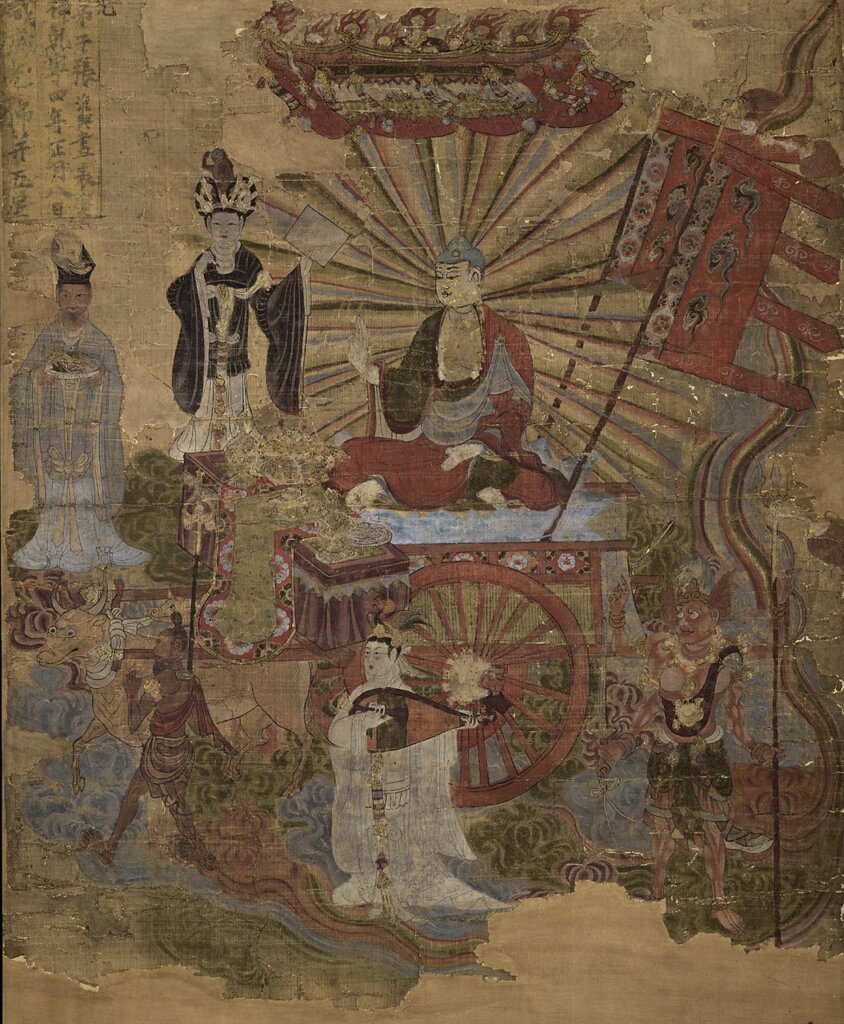 897年〈熾盛光佛及五星圖〉，絹本設色，大英博物館藏。