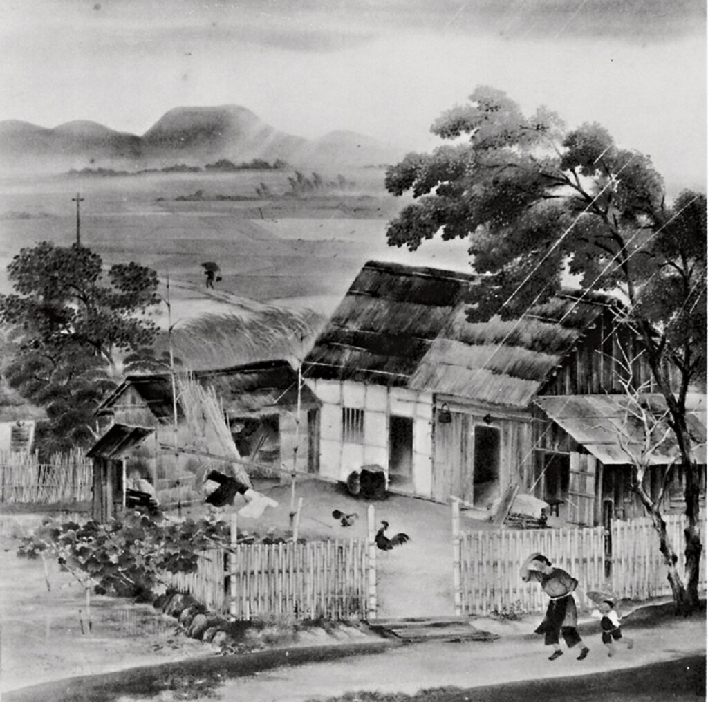 林玉山1934年作〈白雨迫る〉，第八屆台展入選。