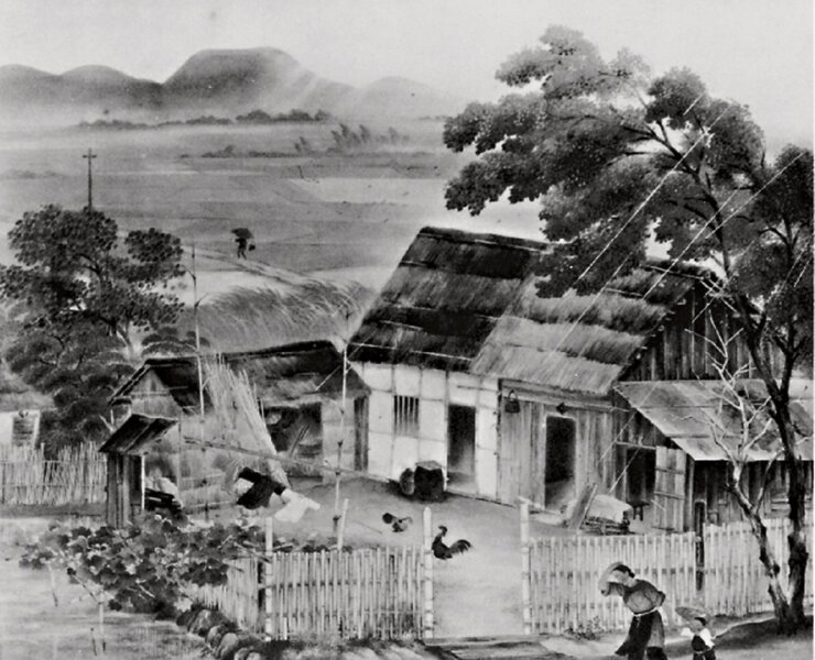 林玉山1934年作〈白雨迫る〉，第八屆台展入選。