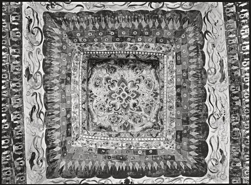 莫高窟第387窟之盛唐裝飾，1943～1944年間黑白照片，羅寄梅夫婦檔案。