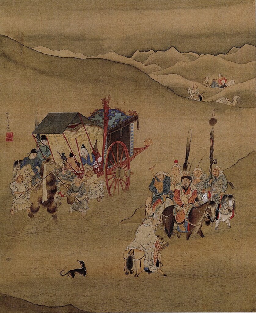 仇英〈明妃出塞圖〉,出自〈人物故事圖冊〉,北京故宮藏。