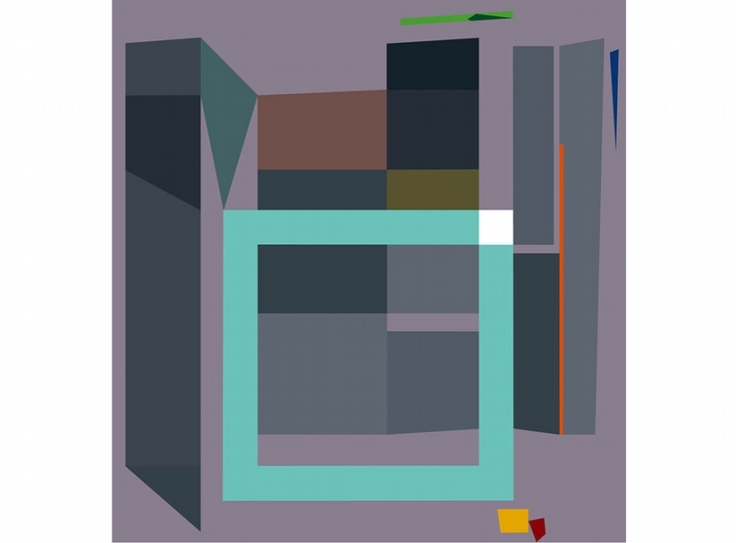 胡坤榮，初雪，絹印版畫，65x50cm，2015，伊通公園提供。