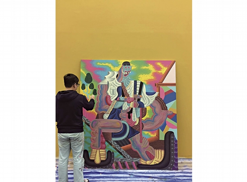 菲律賓藝術家Louie Cordero於曼谷BUG駐村。 （曼谷藝術大學藝術空間策展人Ark Fongsmut提供）