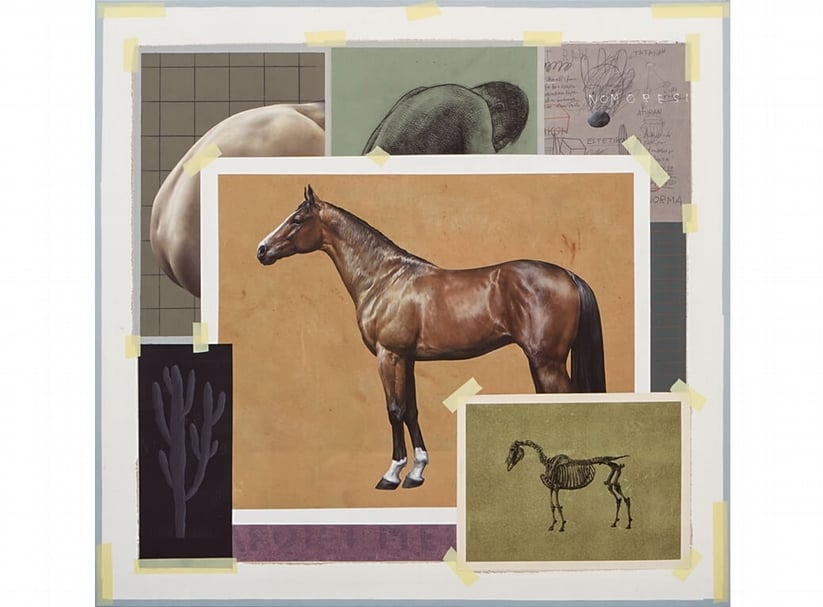 Jumaldi Alfi《Melting Memories》．Collage Painting #01．壓克力亞麻布．185×195 cm．2015。（OFCA提供）